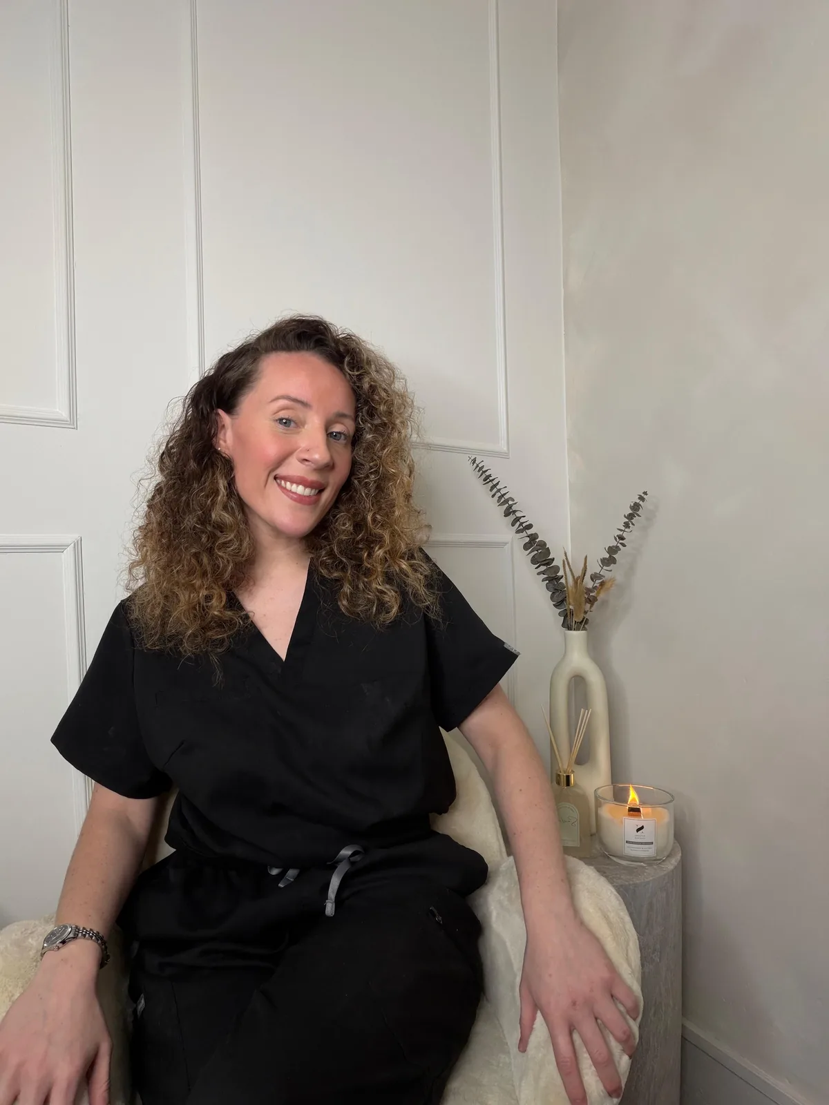 Karrina Crystal, permanent makeup artist, at her clinic in Garforth, Leeds